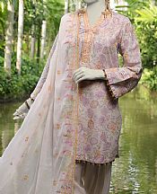 Junaid Jamshed Ivory/Lilac Lawn Suit- Pakistani Lawn Dress