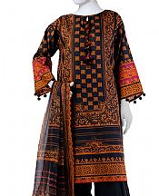 Junaid Jamshed Black Lawn Suit- Pakistani Lawn Dress