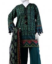 Junaid Jamshed Teal Lawn Suit- Pakistani Designer Lawn Suits