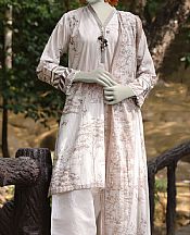 Junaid Jamshed Clay White Lawn Suit (2 Pcs)- Pakistani Designer Lawn Suits