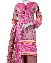 Junaid Jamshed Tea Pink Lawn Suit- Pakistani Designer Lawn Suits