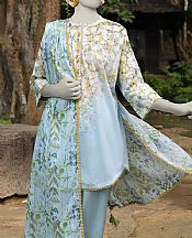 Junaid Jamshed Baby Blue Lawn Suit- Pakistani Lawn Dress
