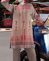 Junaid Jamshed Dark Grey Lawn Suit (2 Pcs)- Pakistani Lawn Dress