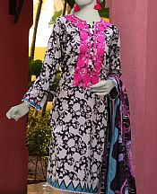 Junaid Jamshed Off-white Lawn Suit- Pakistani Designer Lawn Suits