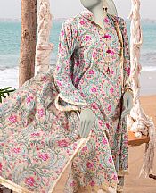 Junaid Jamshed Ivory/Magenta Lawn Suit (2 Pcs)- Pakistani Lawn Dress