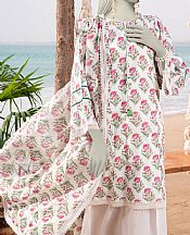 Junaid Jamshed White Lawn Suit (2 Pcs)- Pakistani Designer Lawn Suits