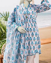 Junaid Jamshed Lilac/Turquoise Lawn Suit (2 Pcs)- Pakistani Lawn Dress
