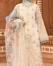 Junaid Jamshed Ivory Lawn Suit (2 Pcs)- Pakistani Designer Lawn Suits