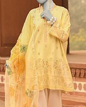 Junaid Jamshed Yellow Lawn Suit (2 Pcs)- Pakistani Designer Lawn Suits