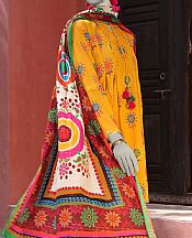 Junaid Jamshed Mustard Lawn Suit- Pakistani Designer Lawn Suits