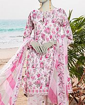 Junaid Jamshed Pink Lawn Suit- Pakistani Designer Lawn Suits