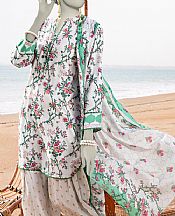 Junaid Jamshed Off-white Lawn Suit- Pakistani Designer Lawn Suits