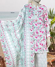 Junaid Jamshed Sky Blue Lawn Suit- Pakistani Lawn Dress