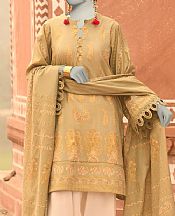 Junaid Jamshed Golden Lawn Suit (2 Pcs)- Pakistani Lawn Dress
