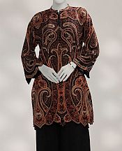 Junaid Jamshed Brown/Black Khaddar Suit (2 Pcs)- Pakistani Winter Dress