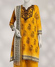 Junaid Jamshed Mustard Cambric Suit- Pakistani Winter Dress