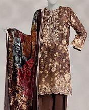 Junaid Jamshed Brown Jacquard Suit- Pakistani Winter Dress