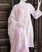 Off-white/Lilac Lawn Suit- Pakistani Designer Lawn Dress