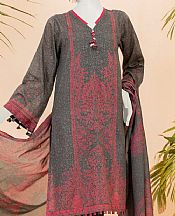 Junaid Jamshed Dark Grey Lawn Suit- Pakistani Lawn Dress