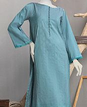 Junaid Jamshed Turquoise Textured Suit (2 Pcs)- Pakistani Designer Lawn Suits