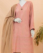 Junaid Jamshed Tea Pink Jacquard Suit (2 Pcs)- Pakistani Designer Lawn Suits
