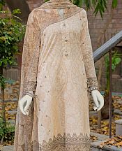 Junaid Jamshed Ivory Lawn Suit- Pakistani Lawn Dress