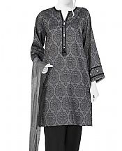 Junaid Jamshed Dark Grey Jacquard Suit (2 Pcs)- Pakistani Designer Lawn Suits