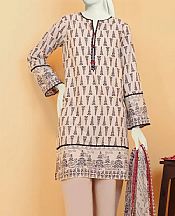 Ivory Lawn Suit (2 Pcs)- Pakistani Designer Lawn Dress