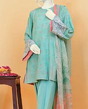 Tiffany Blue Lawn Suit (2 Pcs)- Pakistani Lawn Dress