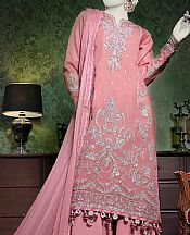 Junaid Jamshed Tea Rose Organza Suit- Pakistani Designer Chiffon Suit