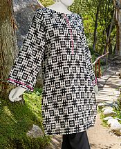 Junaid Jamshed Ivory/Black Khaddar Kurti- Pakistani Winter Dress