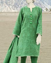 Junaid Jamshed Green Jacquard Suit- Pakistani Winter Dress