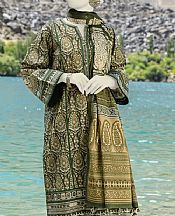 Junaid Jamshed Fern Green Khaddar Suit- Pakistani Winter Dress