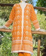 Junaid Jamshed Orange Khaddar Suit (2 Pcs)- Pakistani Winter Dress