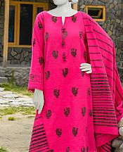 Junaid Jamshed Hot Pink Jacquard Suit- Pakistani Winter Clothing