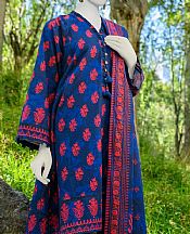 Junaid Jamshed Navy Blue Khaddar Suit- Pakistani Winter Clothing