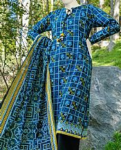 Junaid Jamshed Blue Khaddar Suit- Pakistani Winter Dress