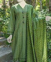 Junaid Jamshed Green Khaddar Suit- Pakistani Winter Dress