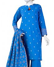 Junaid Jamshed Royal Blue Jacquard Suit