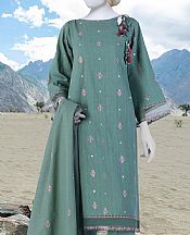 Junaid Jamshed Sea Green Karandi Suit- Pakistani Winter Clothing