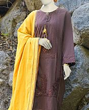 Junaid Jamshed Tuscan/Yellow Jacquard Suit- Pakistani Winter Dress