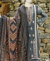 Junaid Jamshed Grey Net Suit- Pakistani Chiffon Dress