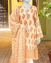 Peach Lawn Suit (2 Pcs)- Pakistani Lawn Dress