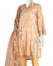 Junaid Jamshed Ivory Silk Suit- Pakistani Chiffon Dress