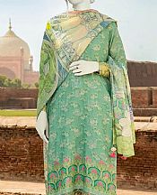 Turquoise Jacquard Suit- Pakistani Designer Lawn Dress