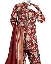 Maroon Lawn Suit- Pakistani Lawn Dress