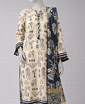 Cream Lawn Suit (2 Pcs)