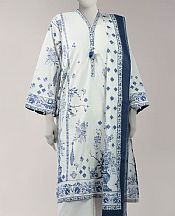 Junaid Jamshed Off-white Lawn Suit (2 Pcs)- Pakistani Designer Lawn Suits