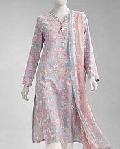 Junaid Jamshed Cadet Grey Lawn Suit (2 Pcs)- Pakistani Designer Lawn Suits