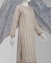 Junaid Jamshed Ivory Lawn Suit (2 Pcs)- Pakistani Lawn Dress